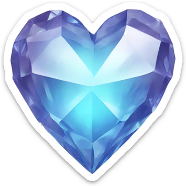 Crystal heart sticker
