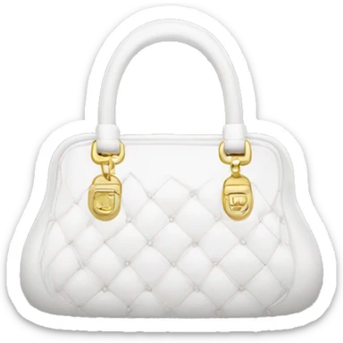 white luxury purse sticker