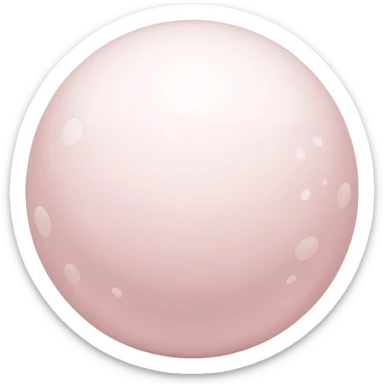Light pink and beige snow ball sticker