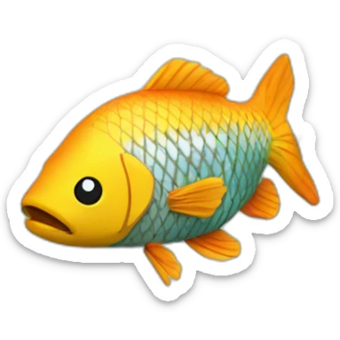 fish on an inflatable trap bridge sticker
