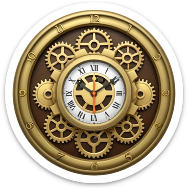 mechanic clock sticker