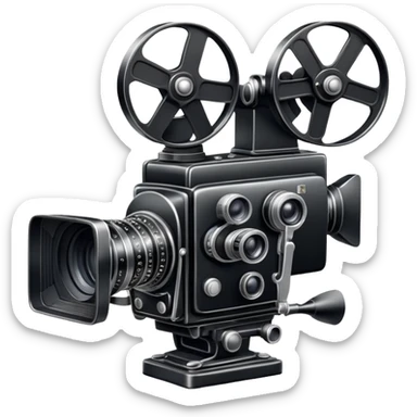 Movie camera sticker
