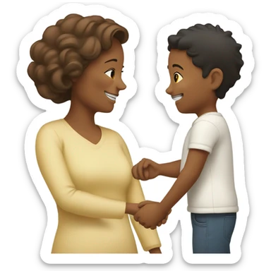 Mom with son sticker