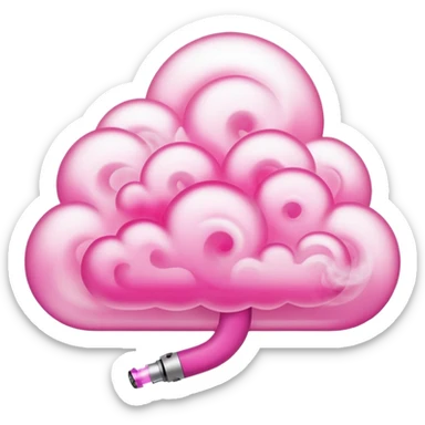 Pink vape smoke sticker