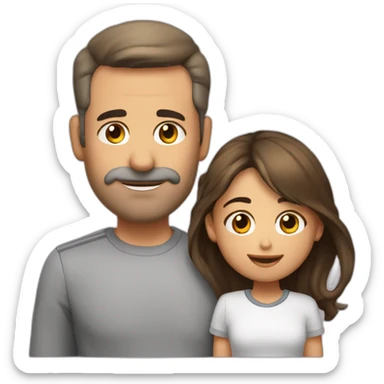 padre e hija disfrutando juntos unj juego sticker