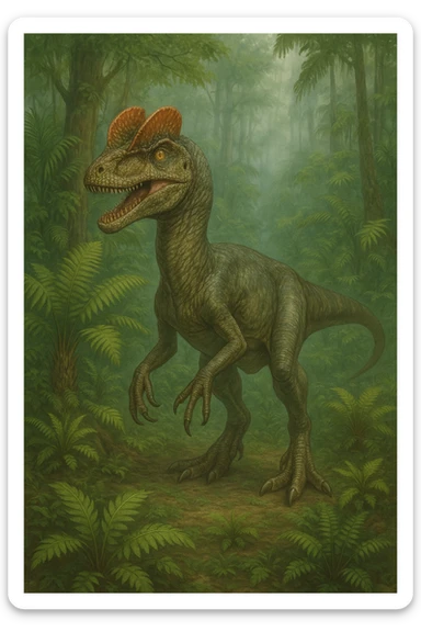 Dilophosaurus sticker