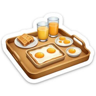 rectangle tray breakfast sticker