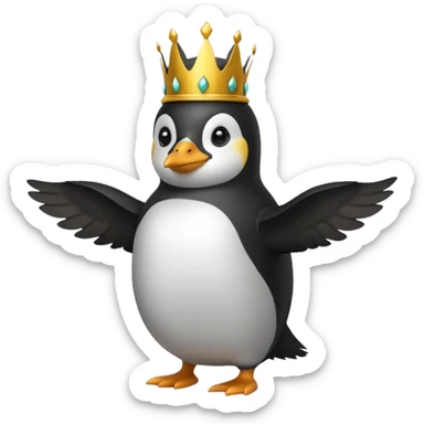 penguin king sticker