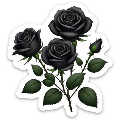Black roses sticker