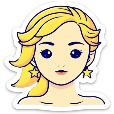 universe goddess Sophia with pretty perfect feminine attractive face, cosmic beauty with detailed delicate facial features, starry goddess with ethereal glow sticker
