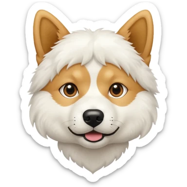 Jindo dog white sticker