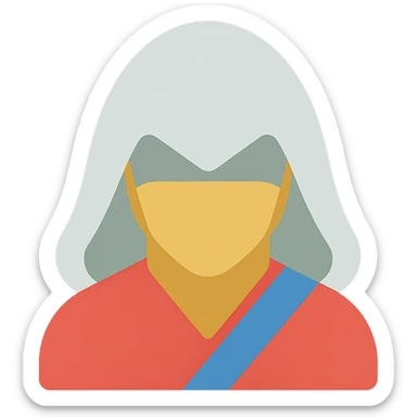 Assassin’s Creed hooded figure icon with color sticker