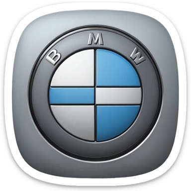 BMW emoji logo in grey color  sticker