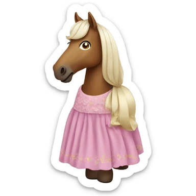 a horse wearing a dress sticker