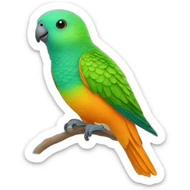 orange bellied parrot sticker