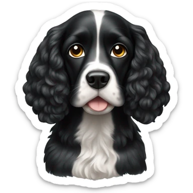 Black cocker spaniel sticker