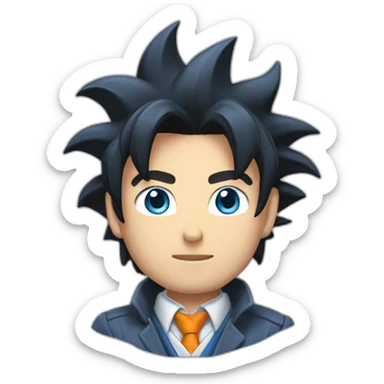 blue-eyes-man-with-hair-like-goku-dressed-in-a-coat-with-tie-black-hair sticker