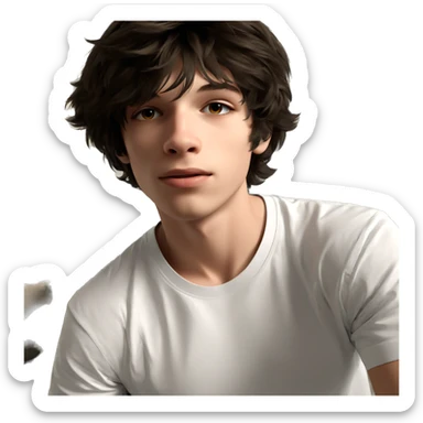 girl in white shirt sticker