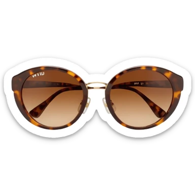 Miu Miu oval brown sunglasses sticker
