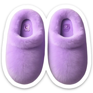 cozy slippers light purple sticker