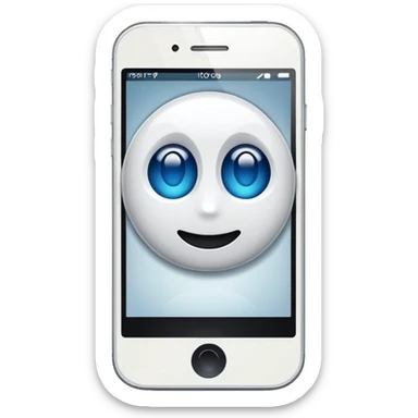 beyaz cep telefonu sticker