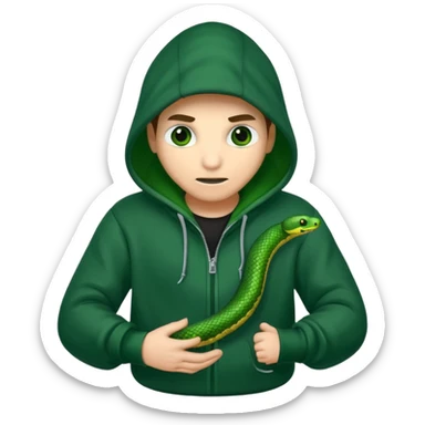 Snake with a hoodie sticker