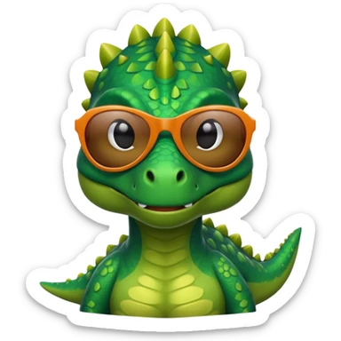 dinosaur wearing sunglasses sticker