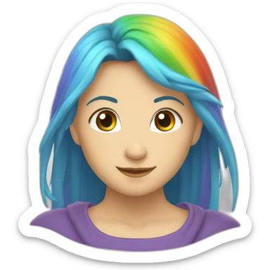 motagne arc-en-ciel sticker