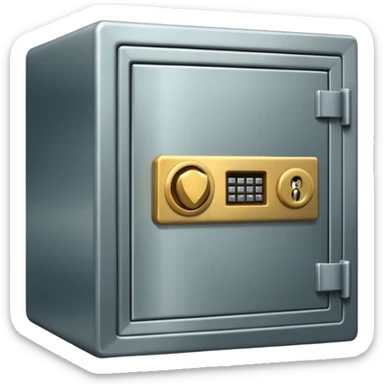 safe deposit box in a bank sticker