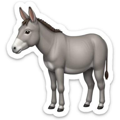 un burro en genero femenino sticker