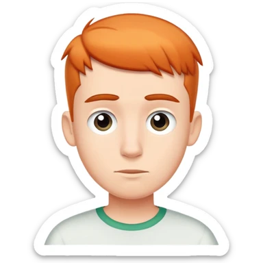 gay boy with a ferb hair cut  sticker