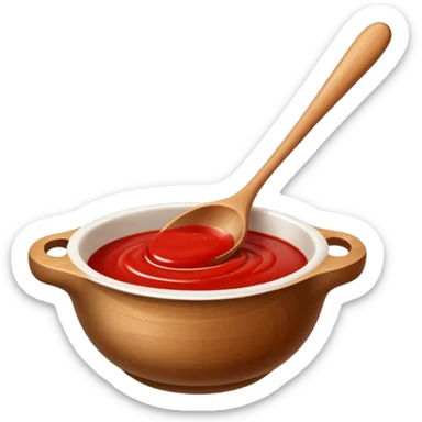 sauce with wooden spoon sticker