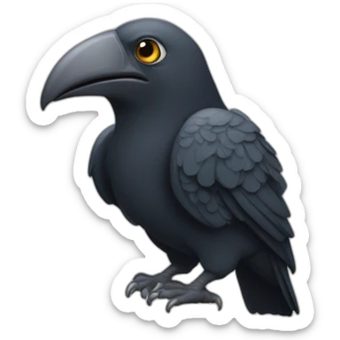 Corbeau sur éléphant sticker