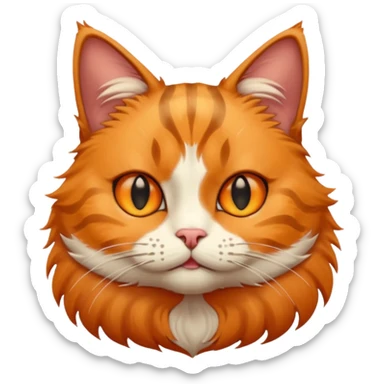 Cat with squinted eyes sticker