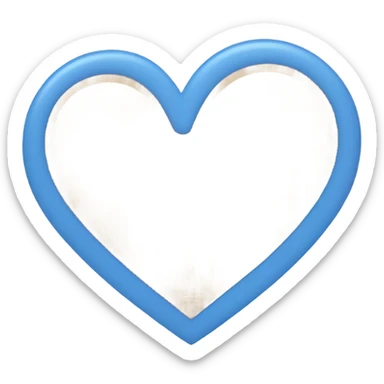 Blue light beige heart sticker