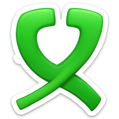 checkmark emoji with green square, thats cornes are rounde sticker