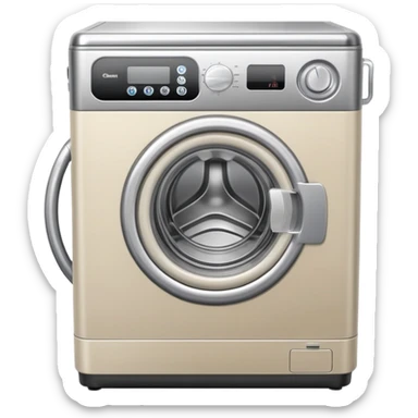 Cream Washer machine  sticker