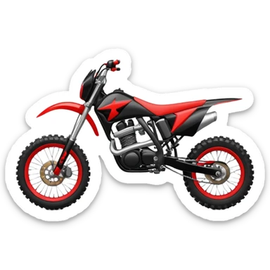 Moto cross noire sticker