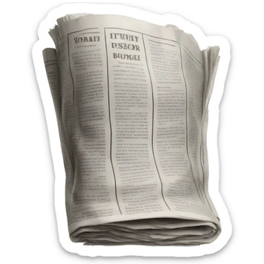 a bundle of newspaper sticker