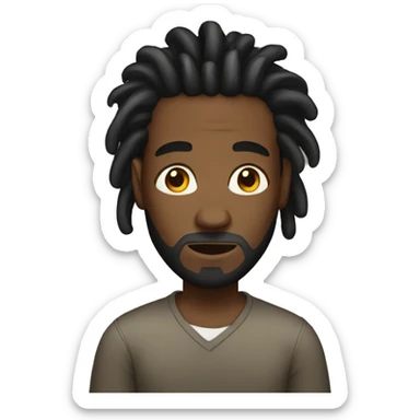 Black man with dread locks sticker