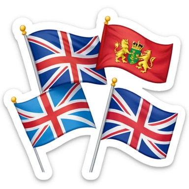 Great Britain, uk, England, Scotland, wales, flags sticker