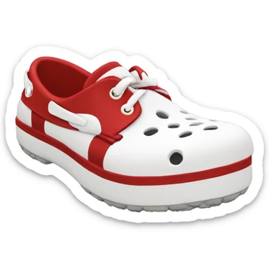 Crocs shoe varsity red  sticker
