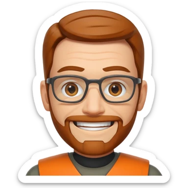 gordon freeman smiling just head  sticker