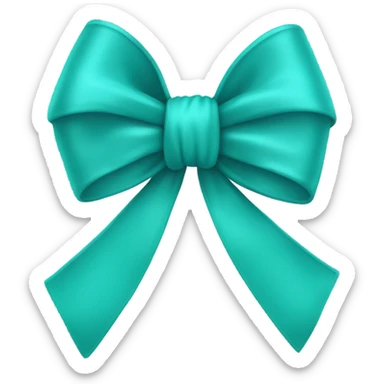 turquoise bow  sticker