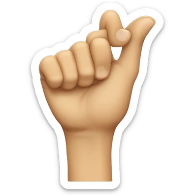 Person dabbing using their thumb and index finger  sticker