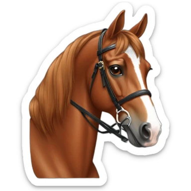 Chestnut Dressage horse  sticker