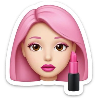 Pink lipstick sticker