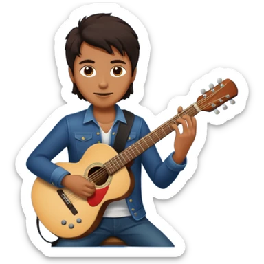 guitar player bold sticker