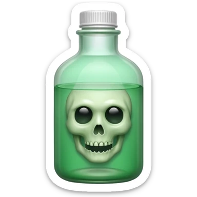 creepy embalming fluid bottle sticker