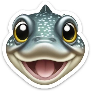 Baby Trout looing at me sticker